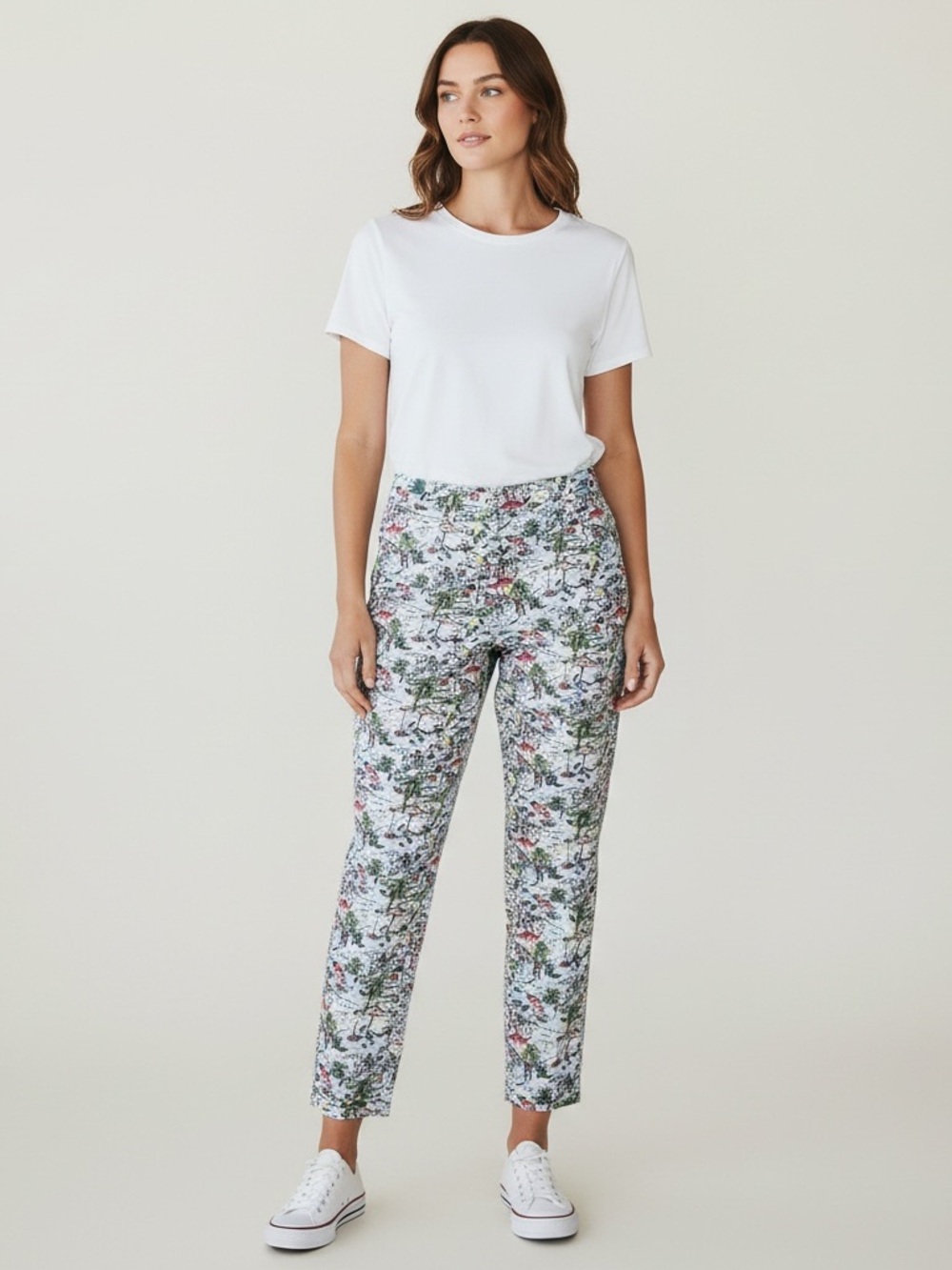 Talbots Tropical Resort print cropped pants Size 4